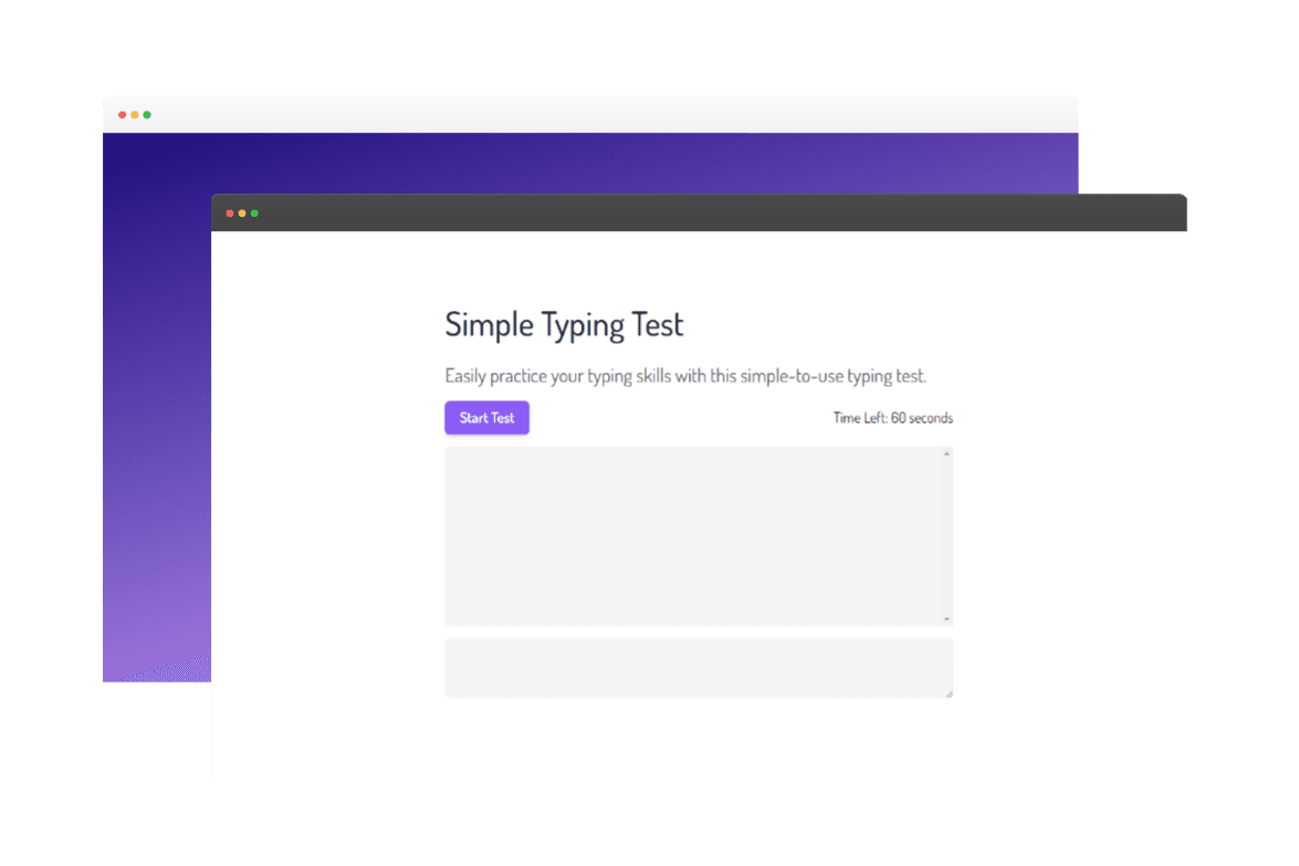 Simple Typing Test showcase